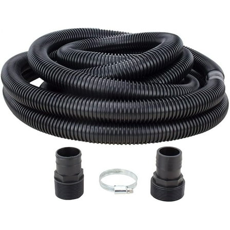 Star Universal Discharge Hose Kit, 1-1/4 Inch Hose with 1-1/2" and 1-1/4" Adapters, 24 feet