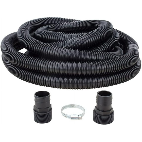 Star Universal Discharge Hose Kit, 1-1/4 Inch Hose with 1-1/2" and 1-1/4" Adapters, 24 feet