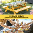 thumbnail image 6 of Groundhog Day Table Cloths for 6 Foot Rectangle Tables, Blue Plaid Sunflower Spring Floral Patio Waterproof Elastic Fitted Tablecloths, Washable Rectangular Table Cover for Camping, 6 of 8