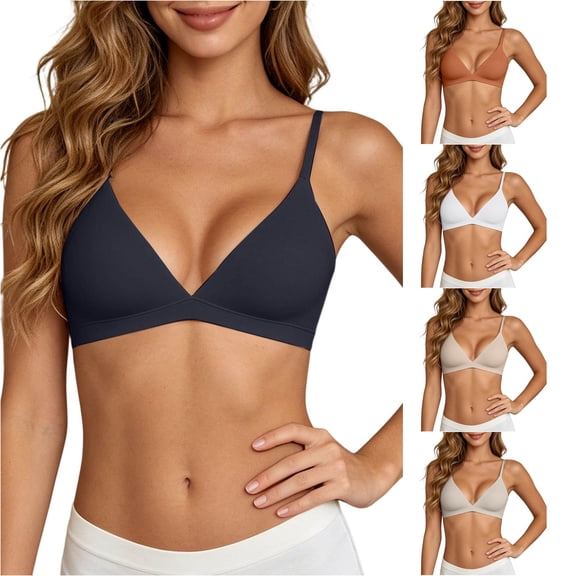 Afdoent Bras for Women Seamless Bra for Everyday Comfort Wireless Unlined Undergarment with Soft Breathable and Gentle Support
