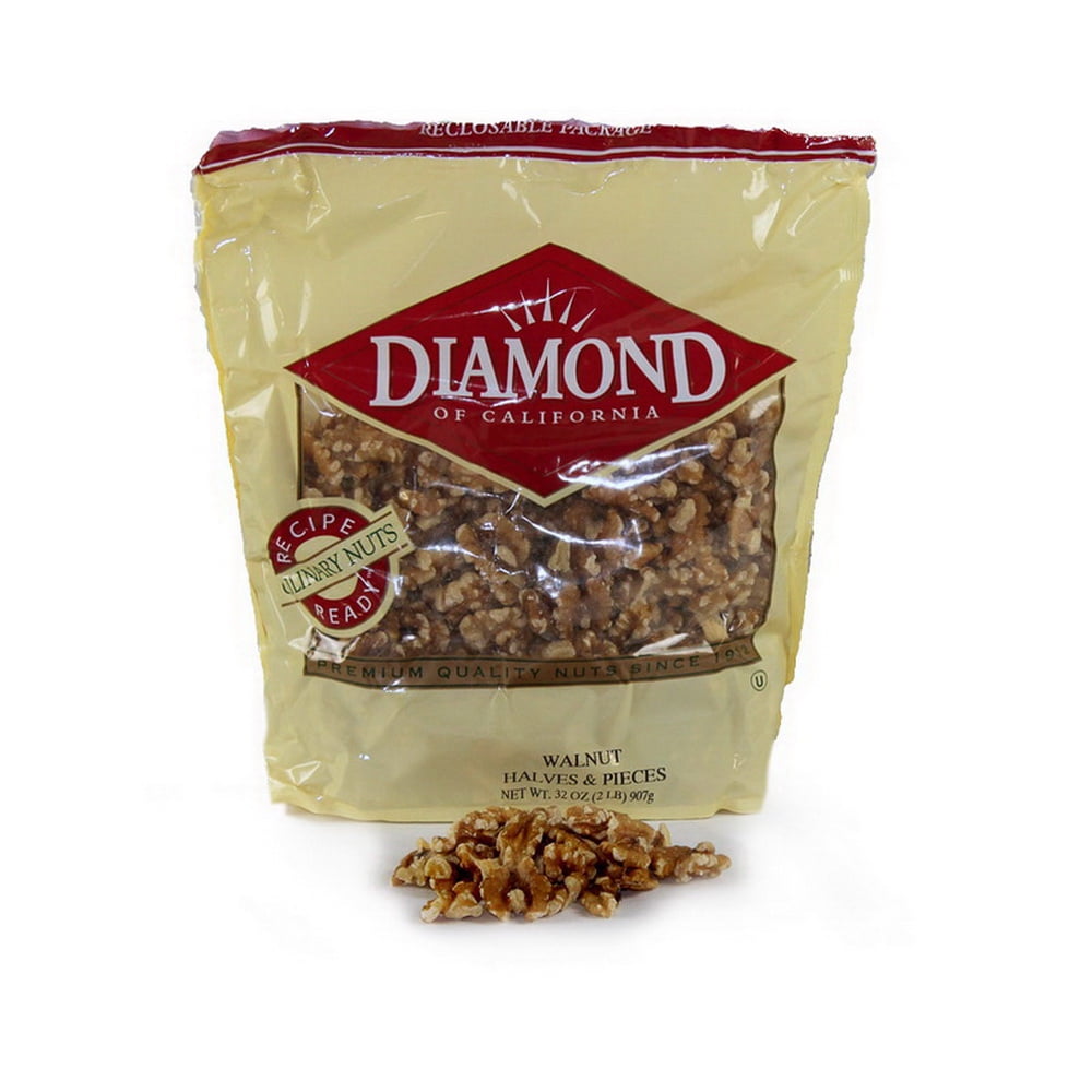 Diamond Walnuts, Halve and Pieces Combo, 2 Pound Visibility Bag 3