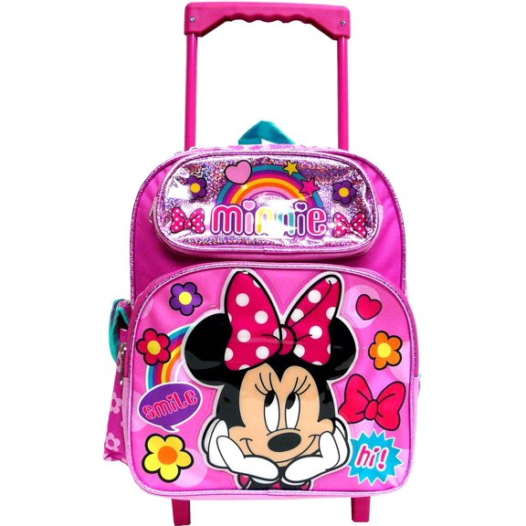 Disney Minnie Mouse Shine 12" Toddler Mini Rolling Backpack 3-5yrs