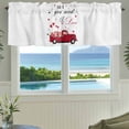 thumbnail image 3 of Valentine's Day Farmhouse Short Window Curtain Valances, Love Heart Roses Romantic Modern Art Rod Pocket Kitchen Valances for Living Room Bedroom Bathroom Cafe 60" x 18", 3 of 8