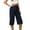 Navy, variant on SwiftWear Women's Solid Plus Size Capris Adjustable Drawstring & Utility Pockets | All-Day Comfort S-5XL​