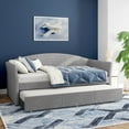 thumbnail image 2 of Ember Interiors Westchester Upholstered Twin Daybed with Trundle, Smoke Gray, 2 of 17