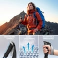 thumbnail image 4 of Covacure Bastones de trekking Bastones de senderismo plegables - Bastones de trekking de aleación de aluminio 7075 con sistema de bloqueo rápido, telescópicos, plegables, ultraligeros para senderismo,, 4 of 5
