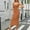 Orange, variant on Sakmal Summer Dresses for Women Under $10 Black V-Neck Long Sleeveless Bodycon Sexy Solid Slip Dress