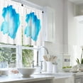 thumbnail image 2 of LALILO Kitchen Curtains and Valances Set of 3 36" Blue Sea Window Treatment Tiers for Window Decor, 2 of 5