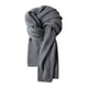 thumbnail image 5 of 2 bufandas largas informales a la moda para mujeres, hombres y adultos, Unisex, cómodas, deportivas, para acampar, otoño, cuello, chales cálidos gris oscuro gris claro Soledad bufanda de invierno, 5 of 10