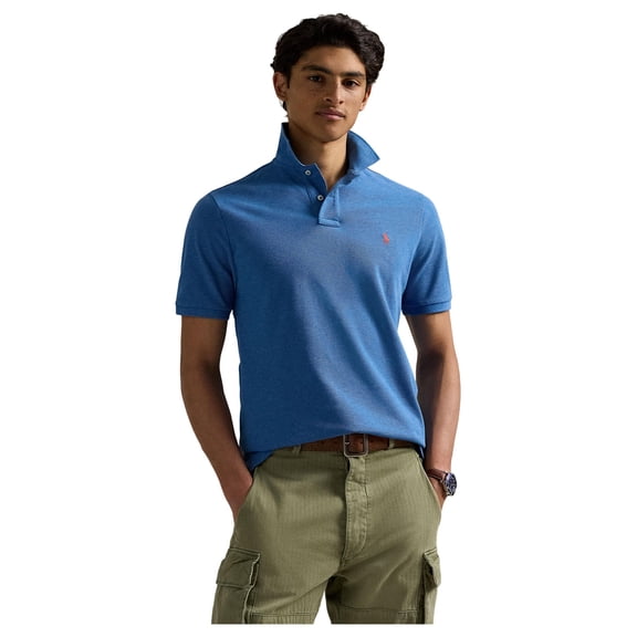 POLO RALPH LAUREN, Men's, Classic Fit Mesh Polo Shirt, Fresh Surf Heather, X-Large