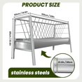 thumbnail image 2 of Small Farm Essential! 59in x 19.6in x 33.4in Anti-Corrosion Stainless Steel Trough - 77 Gallon, Perfect for Sheep Pens & Horse Stables, 2 of 5