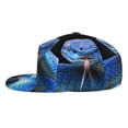 thumbnail image 3 of Haiem Blue Viper Snake Classic Snapback Cap Flat Bill Hat Baseball Cap Adjustable Size Cotton Dad Hat, 3 of 9