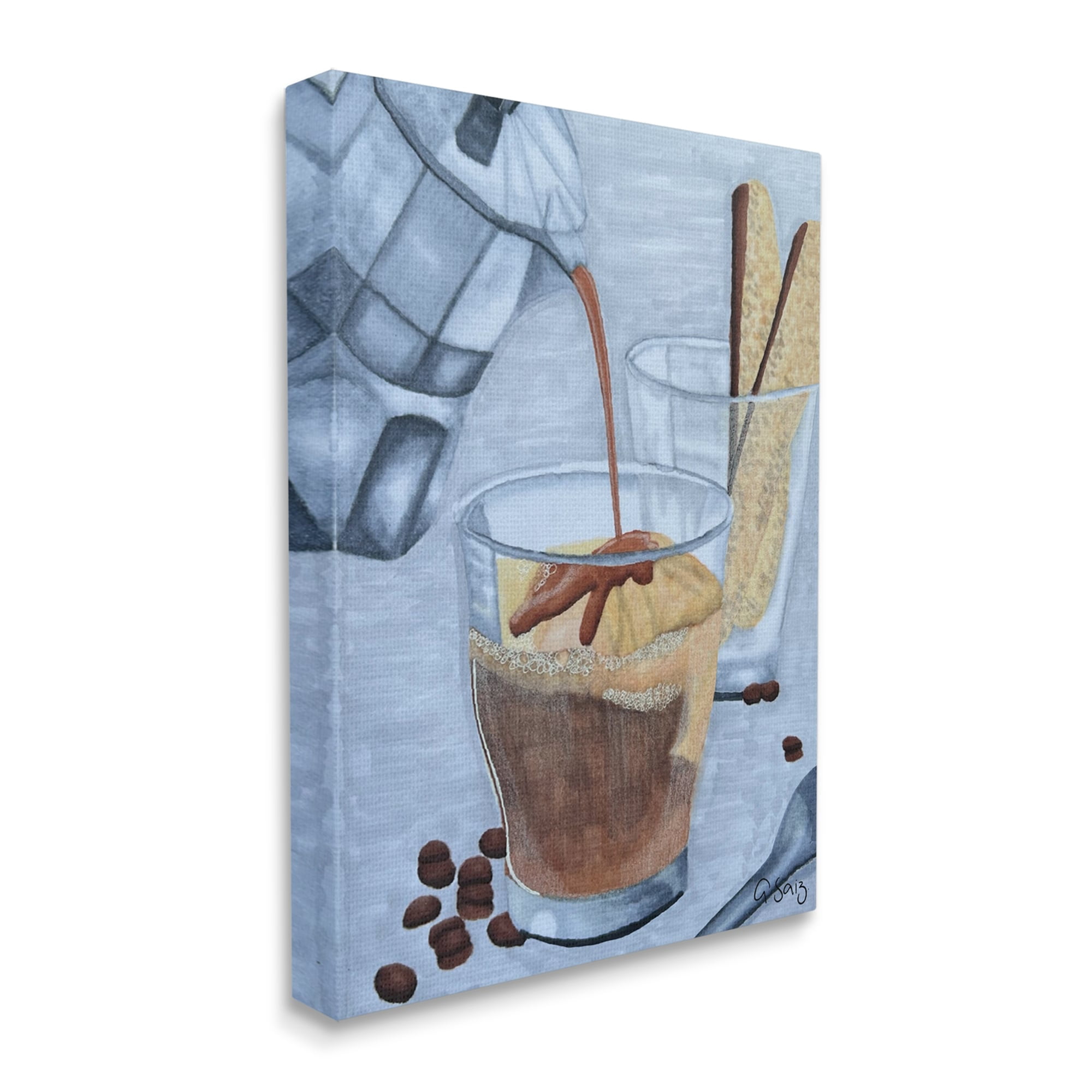 Stupell Industries Decadent Dessert Espresso Pour Food & Beverage Painting Gallery Wrapped Canvas Print Wall Art