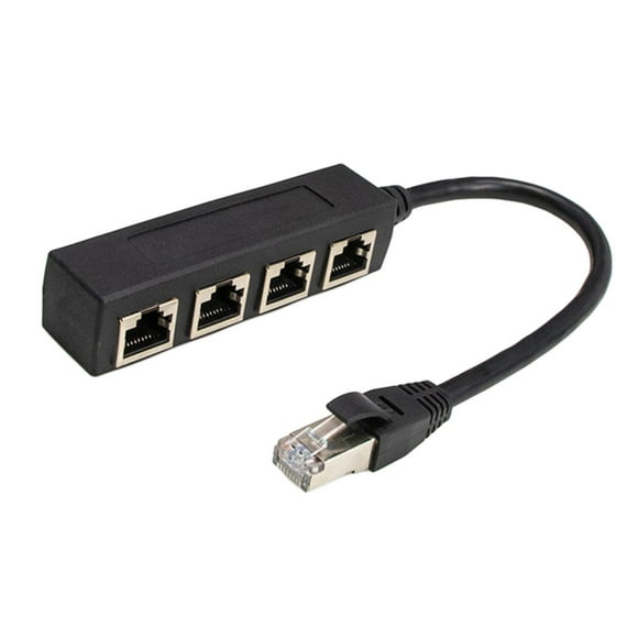 jesticaly Répartiteur LAN Ethernet Noir Mâle vers Femelle Adaptateur Réseau Informatique un à Quatre