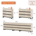 thumbnail image 2 of WAMPAT 3 in 1 Dresser for Bedroom, Closet Organizers and Storage with 15 Drawers, Chest of Drawers with Metal Base, Modern Wood Dresser for Bedroom, Light Oak, 2 of 9