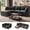 Dark Gray, variant on BedLuxury 97" Modular Sectional Sofa with Storage, L-Shaped Modern Sofa Couch with Movable Ottoman for Living Room, Office, Beige
