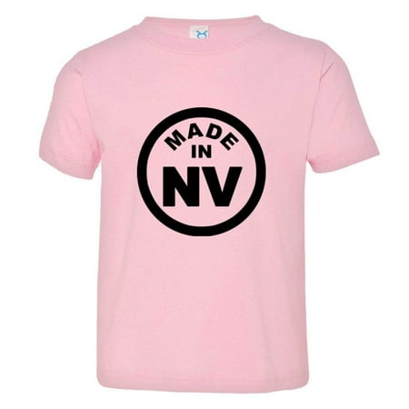 

PleaseMeTees™ Toddler From Born Made In Nevada NV Logo Label Tag HQ Tee
