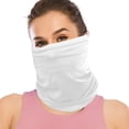 thumbnail image 2 of Polaina para el cuello, mascarilla, bufanda, bandanas reutilizables, tubo de protección UV, gorros para deportes al aire libre para hombres y mujeres, color blanco, 2 of 5