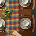 thumbnail image 2 of Fingercraft Table Runners, Buffalo Plaid Cotton Table Centerpieces, Dresser Décor for Home and Dining Multi-108, 2 of 6