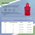 thumbnail image 7 of Manyakai Mens Fashion Letter Print Hooded Tank Tops Fitness Sports Vest Tee Bodybuilding Muscle Cut Red XXL, 7 of 7