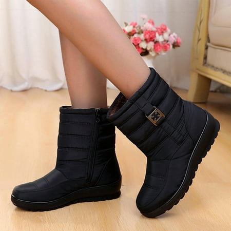 

Christmas Women Snow Boots Winter Thick Plush Nonslip Thigh High Boots Fashion Warm Woman Shoes