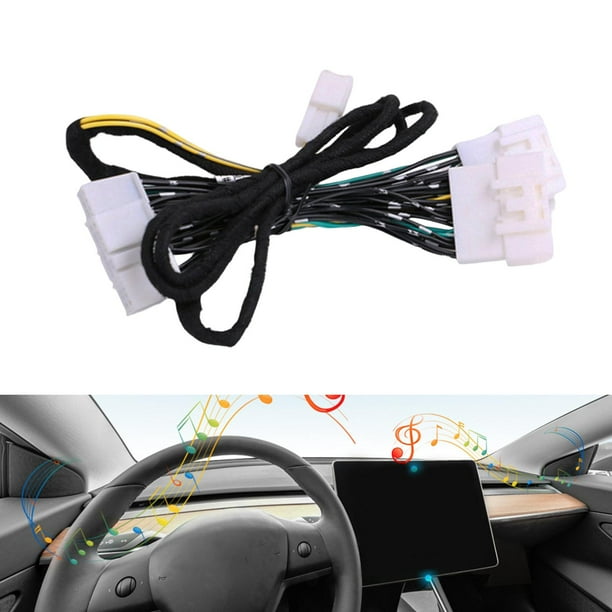 Arnés de de activación inactiva de sonido Conector estéreo estéreo compatible con 21 shamjiam Arnés de cableado de audio