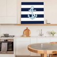 thumbnail image 5 of Framed Canvas Wall Art for Living Room Teal Anchor Wall Decor, Navy Blue Stripes Aesthetic Paintings for Bedroom Office Kitchen Bathroom, Ready to Hang Artwork Wall Pictures 8x8 Inch, 5 of 9