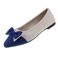 thumbnail image 2 of Women Fashion Bowknot Flats Comfortable Pointed Toe Dress Shoes Casual Shoes for Work Office Walking, 2 of 5