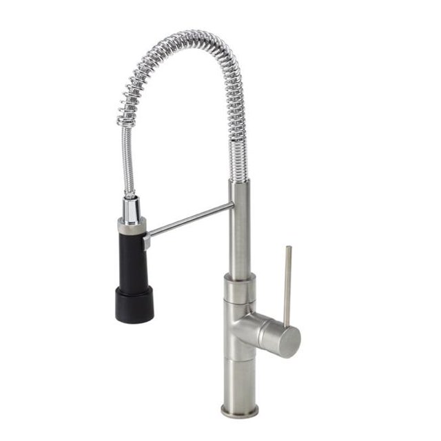 Just JPRC-501 Robinet de Cuisine à Poignée Unique avec Ressort et Bec Magnétique Pivotant - Chrome Poli