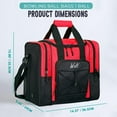 thumbnail image 3 of WOLT | Bowling Ball Bag--Single Ball Tote Bag for Women Fit Bowling Accessories Red Polyester, 3 of 7