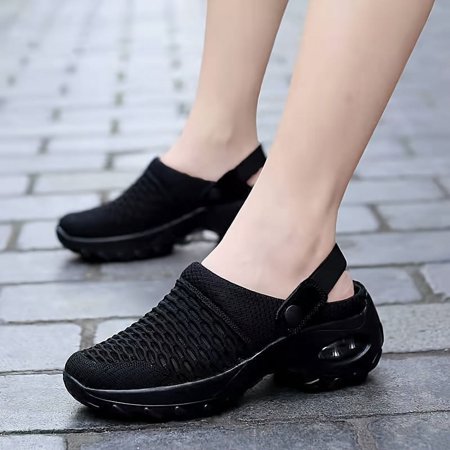 

SHYPM Women s Outdoor Walking Sneakers - Lightweight Breathable Knit Slip On Shoes-39