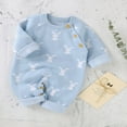 thumbnail image 4 of Bébé Filles Garçons Automne Combinaison Manches Longues Cartoon Lapin Imprimer Romper, 4 of 7
