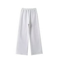 thumbnail image 4 of REALiKUN Baggy Sweatpants for Men Solid Fleece Athletic Wide Leg Lounge Pants Casual Straight Leg Open Bottom Joggers, 4 of 6