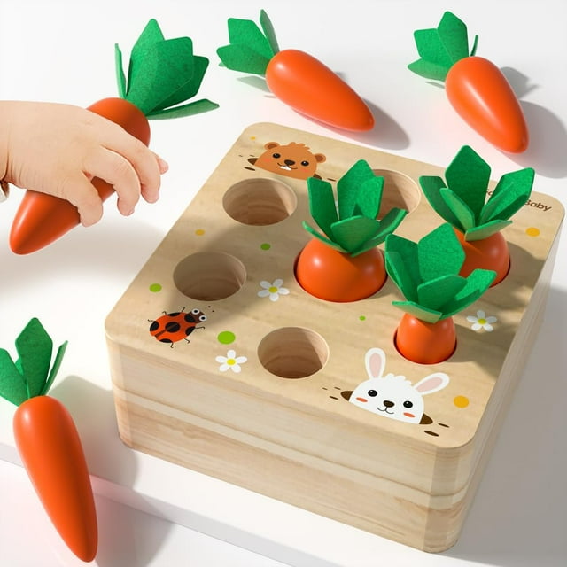 Juguete Montessori Goryeo Baby para bebés y niños pequeños con zanahoria