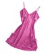 thumbnail image 3 of Lencería sexy para mujer, ropa de dormir de satén con lazo y encaje, vestido camisero tipo babydoll S, 3 of 8