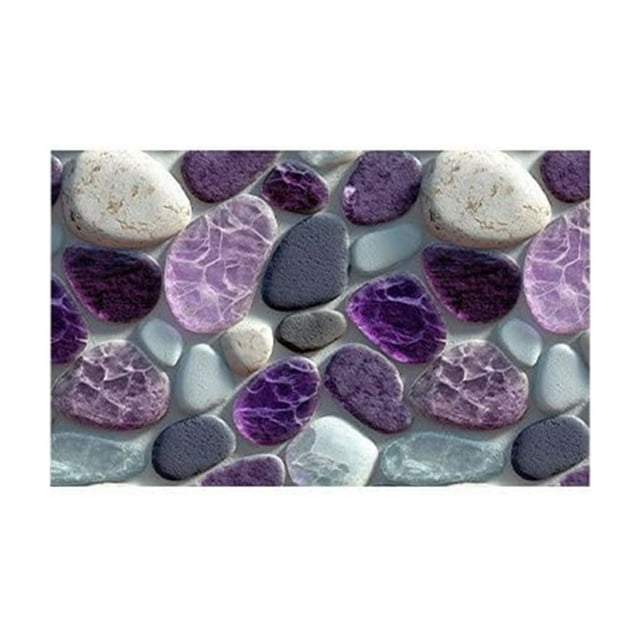 Corridor Stone Patterned Carpet 3D Pebble Design Entrance Mat Washable Floor Rug Bathroom Bedside Kitchen Non