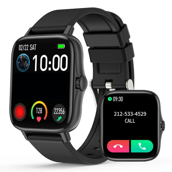 SOUYIE Smart Watches for Women Men, 1.7" HD Touch Screen Activity Fitness Tracker, IP67 Waterproof Smartwatch with Bluetooth Call/Answer for Android iOS