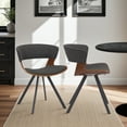 thumbnail image 6 of Ulric Wood and Metal Modern Dining Room Accent Chair in Charcoal Gray, 6 of 7