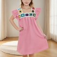 thumbnail image 2 of Edvintorg Girls Summer Dress 2-8 Years Summer Ethnic Style Round Neck Sleeveless Loose Casual Dress Cute Flying Sleeve Beach Dress Kids, 2 of 7