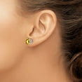 thumbnail image 3 of Auriga Fine Jewelry 14K White Gold Citrine Stud Earrings for Women (L- 0.32 inch, W- 0.32 inch), 3 of 6