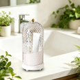 thumbnail image 7 of 360° Rotating Toothbrush Holder with Cover, 3-Slot Dustproof Bathroom Vanity Organizer with Drainage System, Countertop Storage for Toothbrushes Toothpaste Makeup Brushes,White, 7 of 7