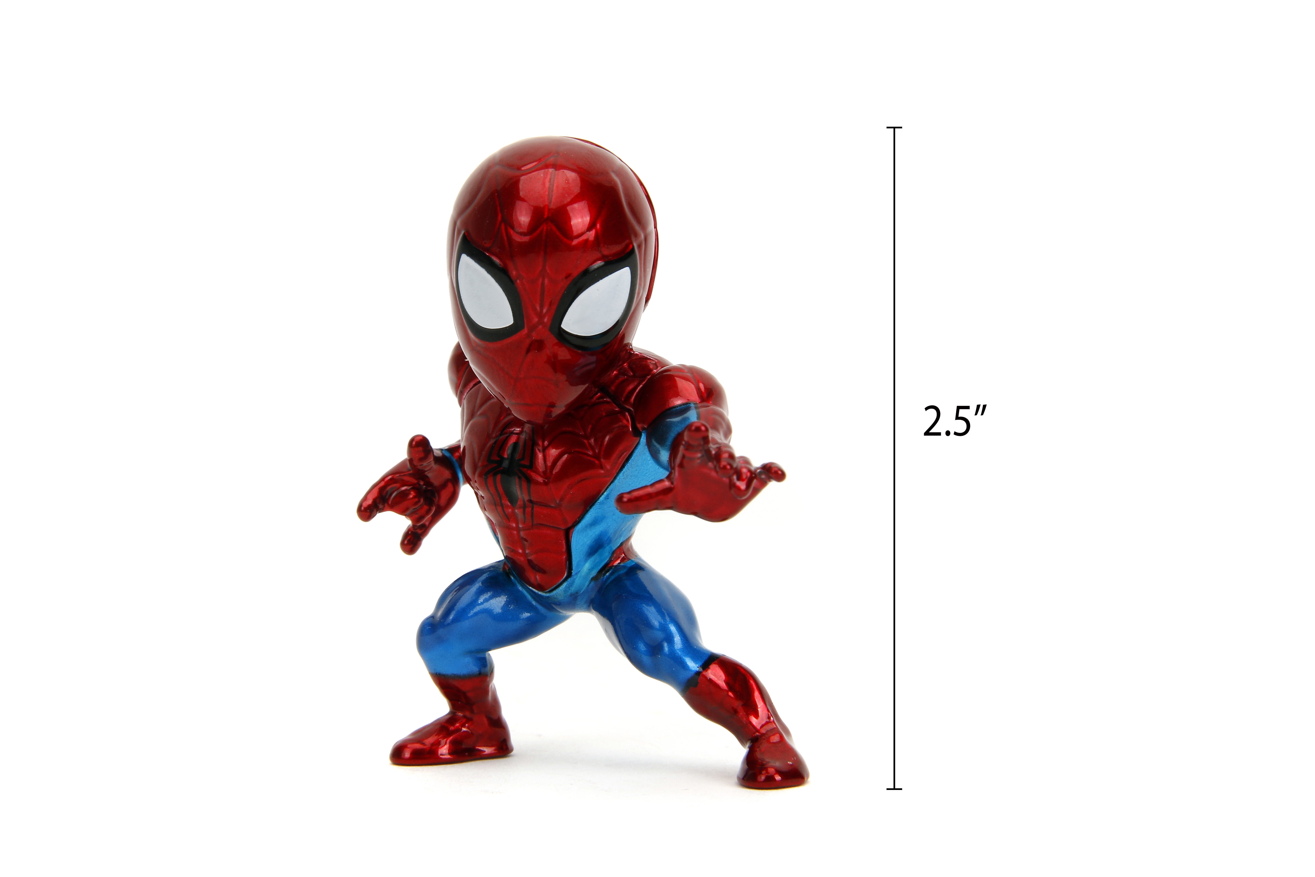 Jada Spider-Man 2.5" Metalfigs 4 Pack – Classic Spider-Man, Miles Morales Hoodie, Venom, Spider-Man 2099 – Collectible Figures, Wave 2 – Ages 8+