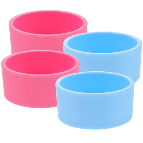 Soimiss 4Pcs Safe Small Hamster Bowls with Spill Proof Design for Pet Food Storage