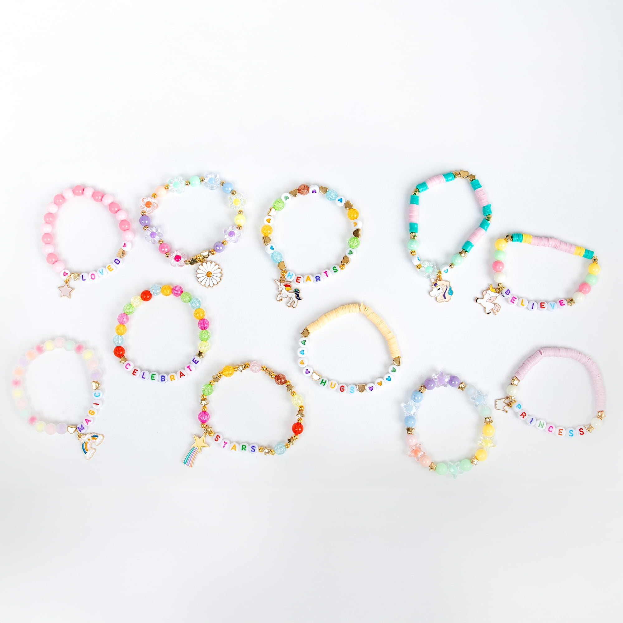 Cousin DIY Jewelry Making Kit: Heishi Clay Beads, Letter Beads, Charms & Supplies, 1338 Pieces