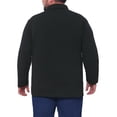 thumbnail image 3 of INSPIRE CHIC Men's Big & Tall Chest Pocket Long Sleeve Office Business Polo Shirt XL Black, 3 of 4