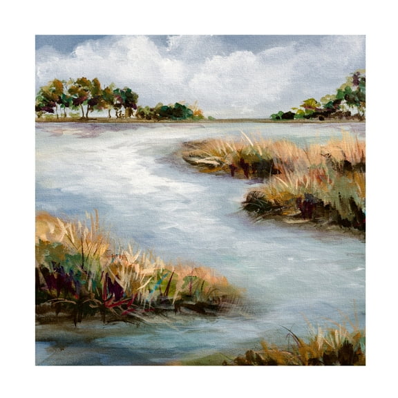 Canvas Wall Art - Karen Hale 'Can You Hear The Bird Song I' Wall Art for Living Room, Bedroom, or Office Décor by Trademark Fine Art - 14 x 14 Inches