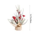 thumbnail image 2 of A 30Cm Mini Pe Christmas Tree With Snow Powder, Small Desktop Decor For Home Office, Green Artificial Tree With Wood Base Holiday Decoration, 2 of 6