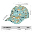 thumbnail image 2 of Sigee Cute Dogs Corgi for Fashionable curved brim baseball cap for Men Women Curly Hair Ponytail Hat for Outdoor Sports, 2 of 6