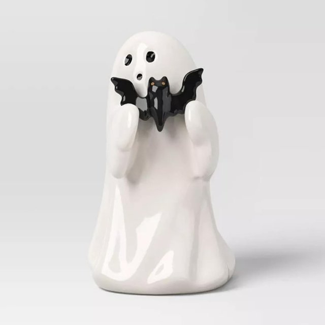 Decoraciones de fantasmas, linda figura decorativa de fantasma de Halloween, mini estatua de resina espeluznante para el hogar de Halloween, decoración de estante interior para fiesta navideña al aire