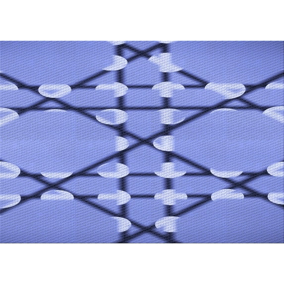 Ahgly Company Machine Washable Indoor Rectangle Transitional Denim Blue Area Rugs, 5' x 7'